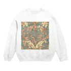 march springのアートヌーボー　ボタニカル Crew Neck Sweatshirt