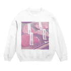 願望しょっぷの人の金で食った肉 Crew Neck Sweatshirt