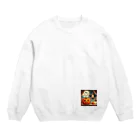 もちこのお店のパンプキンちゃん Crew Neck Sweatshirt