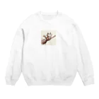 R Uの風切る冒険猫 Crew Neck Sweatshirt