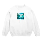 hana2ginの Almost Transparent Blue. Crew Neck Sweatshirt