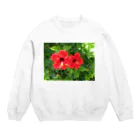 EHMforyouの南国　ハイビスカス　パワースポット Crew Neck Sweatshirt