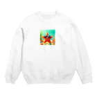 KIglassesのサングラスをかけたハッピーなヒトデ - 海の陽気な仲間！ Crew Neck Sweatshirt