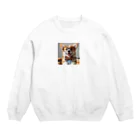 arakawork-01の物知りシリーズ　コーギー犬 Crew Neck Sweatshirt