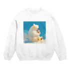 STUDIO OBAKERONのシロクマくんのおやつ Crew Neck Sweatshirt