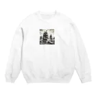 海の幸の黒船 Crew Neck Sweatshirt