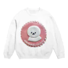 マシュマロマンのマシュマロマン公式　ビションフリーゼ  Crew Neck Sweatshirt