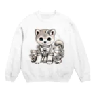 Snow-peaceのエレガントな子犬ドレス Crew Neck Sweatshirt