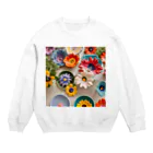 HOSHI-TANEKO🌠の🍽かわいいアクセサリーたち🌺 Crew Neck Sweatshirt