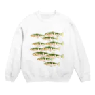 chicodeza by suzuriのヤマメの魚群 Crew Neck Sweatshirt