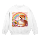 癒しのショップの夢の中の柴犬 Crew Neck Sweatshirt