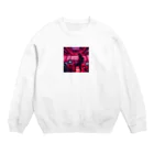 赤ペンギン@AIのネオンコクピット・ヴォヤージュ Crew Neck Sweatshirt