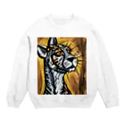 Ppit8の野生の猫 Crew Neck Sweatshirt