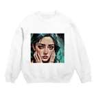 ETOWA_TOWAの心が震えた 感情 Crew Neck Sweatshirt