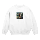 kokin0の山の麓にいる犬 dog top the mountain Crew Neck Sweatshirt