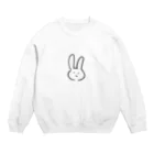 ピンクうさぎの雑うさぎ Crew Neck Sweatshirt