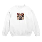 赤ペンギン@AIの街角のハムスター Crew Neck Sweatshirt