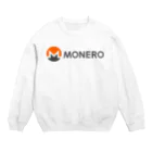 OWLCOIN ショップのMonero モネロ Crew Neck Sweatshirt