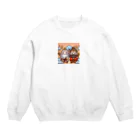 Happy Timeの風神雷神で生命力アップ Crew Neck Sweatshirt