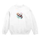 YFCのティータイムを楽しむラッコ① Crew Neck Sweatshirt