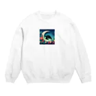 ココナッツアイランド©️のウミガメ Crew Neck Sweatshirt