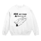 ぺんぎん24の見つかりません(ブラック) Crew Neck Sweatshirt