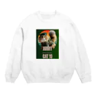 SaBATaNのアーミー猫10 Crew Neck Sweatshirt