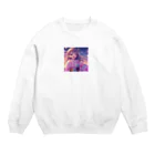 yukatagirlsのお祭りの夜の女の子 Crew Neck Sweatshirt