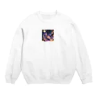 ねむねこのお店の猫耳少女 Crew Neck Sweatshirt