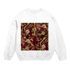 オンラインショップイエローリーフの赤い薔薇　白い薔薇　鍵　可愛い　 Crew Neck Sweatshirt