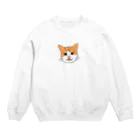 かもめちゃぁんの茶白猫の手描きイラスト Crew Neck Sweatshirt