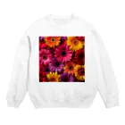 オンラインショップイエローリーフの色鮮やかな花 Crew Neck Sweatshirt