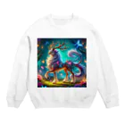 ハッピーハッピープラザ！のユニコーン Crew Neck Sweatshirt