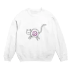 uniyaのにゃると Crew Neck Sweatshirt