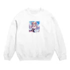 MOON.！！の姫良々【きらら】天使 Crew Neck Sweatshirt