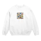 miho0807の可愛い動物 Crew Neck Sweatshirt