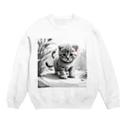 KONEKO_NEKOの子猫の散歩 Crew Neck Sweatshirt