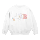 nikonoのポップな赤ちゃんうさぎ Crew Neck Sweatshirt