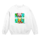 ohutonのneco neco neco Crew Neck Sweatshirt