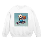 Oz techのスカルフープ：ゴーストプレイヤーのダンクショット Crew Neck Sweatshirt