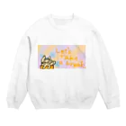 魚風商店の休憩するネコ Crew Neck Sweatshirt