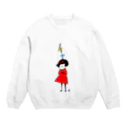 なで肩うさぎの美香堂のアンテナ少女 Crew Neck Sweatshirt