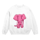 kurouuron＠発売中のPink Elephant Crew Neck Sweatshirt