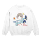 おやすみーこのお天気ガール Crew Neck Sweatshirt