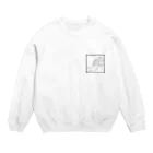 QB🦖のストークハンド(white) Crew Neck Sweatshirt