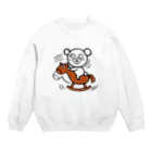 まるまゆのベア田くん Crew Neck Sweatshirt