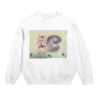 たっくんのかわいい  りすっちゃん Crew Neck Sweatshirt