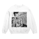 Spacious free のtattoo Crew Neck Sweatshirt