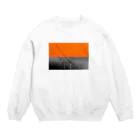 Tshirts-shopの2トーンオレンジフォト Crew Neck Sweatshirt