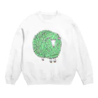 toyokoのひつじメルヒェン（緑） Crew Neck Sweatshirt